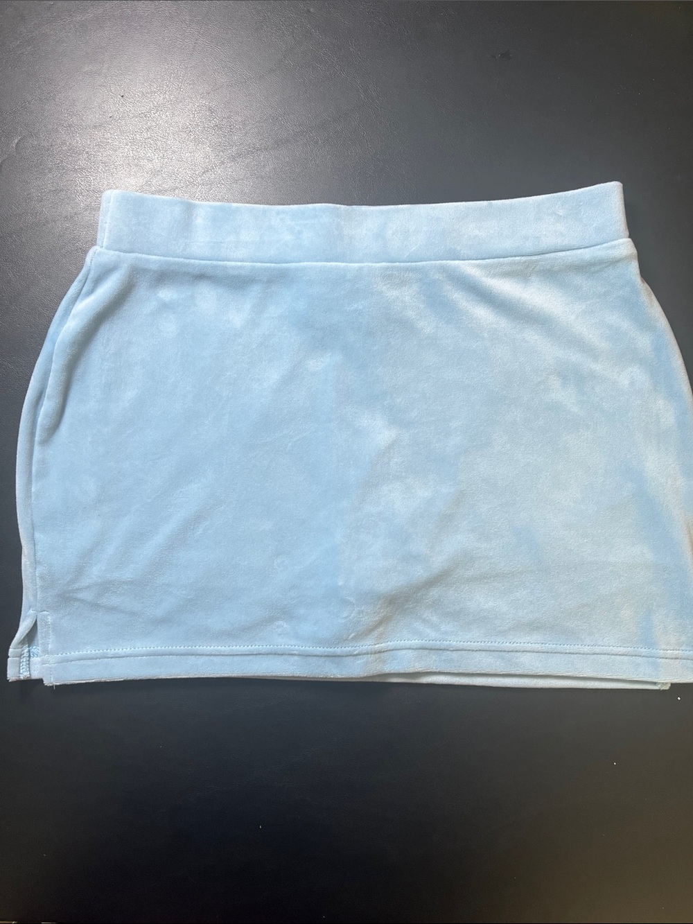 Juicy Couture Baby Blue Velour Mini Skirt